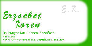 erzsebet koren business card
